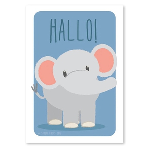 Elefant hallo postkort