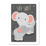 Elefant med unge postkort
