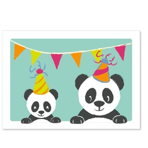 Panda fdselsdag postkort