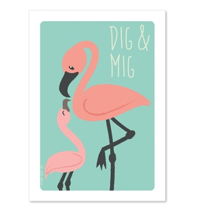 Studio Circus postkort, Flamingo 