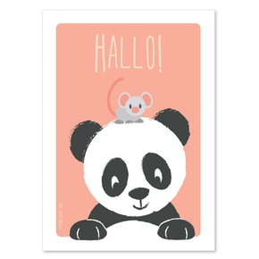 Studio Circus postkort, Panda & mus 