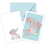 Elefant dobbeltkort /m kuvert