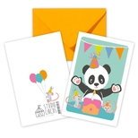 Panda dobbeltkort /m kuvert