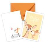 Tillykke Bambi, dobbeltkort m/kuvert