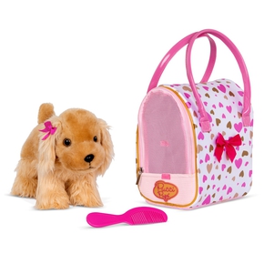Pucci hund i taske, guld & pink hjerter*