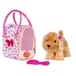 Pucci hund i taske, guld & pink hjerter*