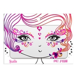 Face tattoo, Queen of hearts