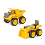 Dumb truck og traktor, gule 