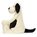 Bashful hund, sort/creme gigant 108 cm